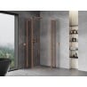 Mexen Mist L Duo Duschkabine schwenkbar 100 x 100 cm, transparent, gebürstetes Kupfer - 8A4L-100-100-65-00