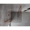 Mexen Mist L Duo Duschkabine schwenkbar 100 x 100 cm, transparent, gebürstetes Kupfer - 8A4L-100-100-65-00