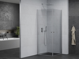 Mexen Pretoria Duo cabina doccia con porta a battente 100 x 100 cm, trasparente, cromo - 852-100-100-02-00