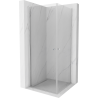 Mexen Pretoria Duo cabine de douche à battant 100 x 100 cm, transparent, chromé - 852-100-100-02-00