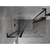 Cabine de douche à battant Mexen Mist L Duo 110 x 90 cm, transparente, noire - 8A4L-110-090-70-00