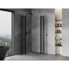 Mexen Mist L Duo hinged shower cabin 100 x 100 cm, transparent, black - 8A4L-100-100-70-00