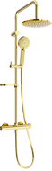 Mexen KX40 Duschset wandsboust Duschkopf mat Thermostat Kran, gëllen - 771504091-50