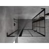 Mexen Mist L Duo Duschkabine schwenkbar 100 x 90 cm, schwarzes Gitter, schwarz - 8A4L-100L-090P-70-77