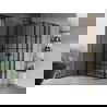 Mexen Mist L Duo Duschkabine schwenkbar 115 x 110 cm, schwarzes Gitter, schwarz - 8A4L-115L-110P-70-77