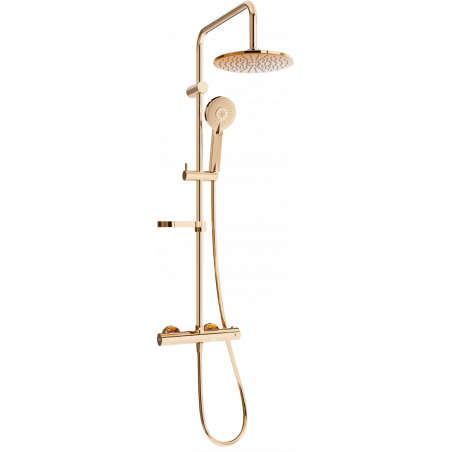 Mexen KX40 opbouw doucheset met regendouche en thermostatische kraan, roségoud - 771504091-60