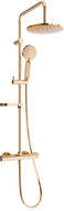 Mexen KX40 conjunto de duche de superfície com chuveiro de parede e torneira termostática, ouro rosa - 771504091-60