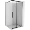 Mexen Rox ścianka prysznicowa Walk-in prawa 70 x 200 cm, czarna ramka 8 mm, czarna - 8C2-070-003-70-70-P