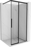 Mexen Rox Walk-in Shower Wall Right 70 x 200 cm, Black Frame 8 mm, Black - 8C2-070-003-70-70-P