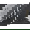 Mexen Pretoria douchecabine scharnierend 100 x 90 cm, grafiet, chroom + Flat douchebak - 852-100-090-01-40-4010