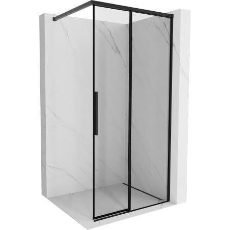 Mexen Rox ścianka prysznicowa Walk-in prawa 85 x 200 cm, czarna ramka 8 mm, czarna - 8C2-085-003-70-70-P