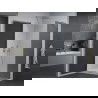 Mexen Pretoria douchecabine scharnierend 100 x 90 cm, grafiet, chroom + Flat douchebak - 852-100-090-01-40-4010