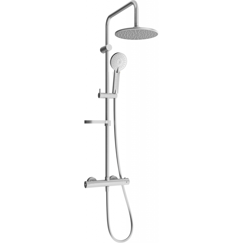 Mexen KX40 conjunto de ducha empotrado con cabezal de lluvia y grifo termostático, grafito - 771504091-66