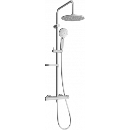 Mexen KX40 conjunto de duche de superfície com chuveiro de teto e misturadora termostática, grafite - 771504091-66