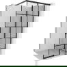 Mexen Rox Duschwand Walk-in rechts 90 x 200 cm, schwarzes Gitter 8 mm, schwarz - 8C2-090-003-70-77-P