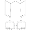 Mexen Rox Walk-in tuš pregrada desna 110 x 200 cm, crna mreža 8 mm, crna - 8C2-110-003-70-77-P