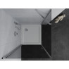 Mexen Pretoria nihajna tuš kabina 100 x 100 cm, grafit, krom + pladenj Flat - 852-100-100-01-40-4010
