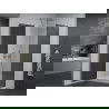 Mexen Pretoria douchecabine scharnierend 100 x 100 cm, grafiet, chroom + Flat douchebak - 852-100-100-01-40-4010