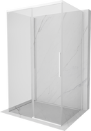 Mexen Rox-3S 3-seitige Duschkabine, verschiebbar, 90 x 75 cm, transparent, weiß - 8C2-090-075-20-00-3S