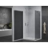 Mexen Pretoria kabina prysznicowa uchylna 100 x 120 cm, grafit, chrom + brodzik Flat - 852-100-120-01-40-4010