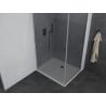 Mexen Pretoria kabina prysznicowa uchylna 100 x 120 cm, grafit, chrom + brodzik Flat - 852-100-120-01-40-4010