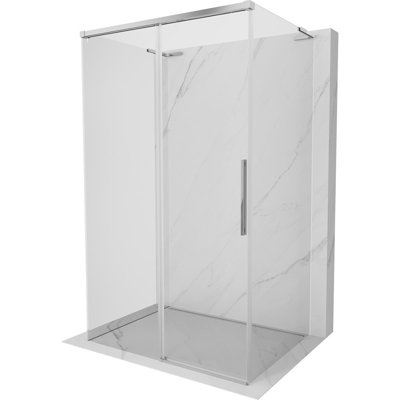 Mexen Rox-3S L 3-seinaline lükandustega dušikabiin 140 x 90 cm, läbipaistev, kroom - 8C2L-140-090-01-00-3S