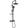 Mexen KX40 Überputz-Duschset mit Regenbrause und Thermostatarmatur, schwarz - 771504091-70