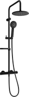 Mexen KX40 Aufputz-Duschset mit Regenduschkopf und Thermostatbatterie, schwarz - 771504091-70