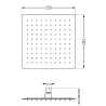 Mexen Slim deszczownica 25 x 25 cm, różowe złoto - 79125-60