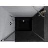 Mexen Pretoria tuš kabina s preklopnim vratima 100 x 80 cm, grafit, krom + plitica Flat, crna - 852-100-080-01-40-4070