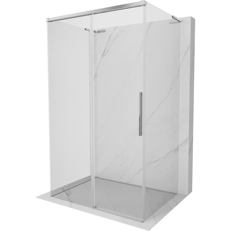 Mexen Rox-3S L 3-seinaline libisev dušinurk 105 x 110 cm, läbipaistev, kroom - 8C2L-105-110-01-00-3S