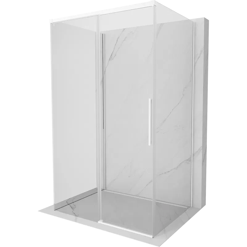 Mexen Rox-3S 3-sided sliding shower cabin 120 x 95 cm, transparent, white - 8C2-120-095-20-00-3S