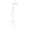 Mexen KX49 ensemble de douche apparent avec pomme de douche et robinet thermostatique, blanc/or - 771504091-25
