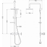 Mexen KX49 ensemble de douche apparent avec pommeau de douche et robinet thermostatique, blanc/doré - 771504091-25