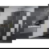 Mexen Pretoria hoekdouchecabine 100 x 100 cm, grafiet, chroom + Flat douchebak, zwart - 852-100-100-01-40-4070