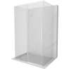 Mexen Rox-3S L 3-seinaline liuguste ja läbipaistva klaasiga dušinurk 125 x 75 cm, valge - 8C2L-125-075-20-00-3S
