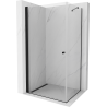 Mexen Pretoria 100 x 120 cm Hinged Shower Enclosure, Transparent, Black - 852-100-120-70-00