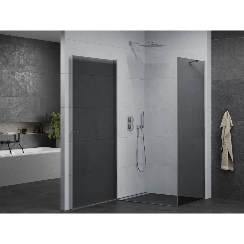 Mexen Pretoria hinged shower cabin 100 x 110 cm, graphite, chrome - 852-100-110-01-40