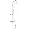 Mexen KX67 ensemble de douche apparente avec douche de tête et robinet thermostatique, chrome/blanc - 771506791-00