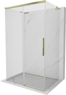 Mexen Rox-3S L kolmekülgne, lükandustega dušinurk 130 x 100 cm, läbipaistev, kuldne - 8C2L-130-100-50-00-3S