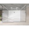 Mexen Omega kabina prysznicowa 3-ścienna, rozsuwana 110 x 80 cm, transparent, chrom + brodzik Flat - 825-110-080-01-00-3s-4010