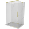 Mexen Rox-3S L 3-wall sliding shower cabin 115 x 120 cm, transparent, brushed gold - 8C2L-115-120-55-00-3S