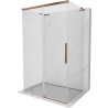 Mexen Rox-3S L 3-seitige Duschkabine, Schiebetür 140 x 75 cm, transparent, Roségold - 8C2L-140-075-60-00-3S