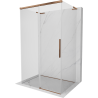 Mexen Rox-3S L 3-seinaline lükanddušikabiin 135 x 80 cm, läbipaistev, roosa kuld - 8C2L-135-080-60-00-3S