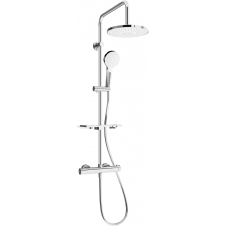 Mexen KT05 ensemble de douche en surface avec douche de tête et mitigeur thermostatique, chrome/blanc - 771500593-00