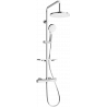 Mexen KT05 ensemble de douche en surface avec douche de tête et mitigeur thermostatique, chrome/blanc - 771500593-00