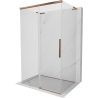 Mexen Rox-3S L trostrana klizna tuš kabina 150 x 110 cm, prozirna, ružičasto zlato - 8C2L-150-110-60-00-3S