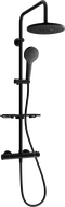 Mexen KT05 Aufputz-Duschset mit Regenduschkopf und Thermostatbatterie, schwarz - 771500593-70