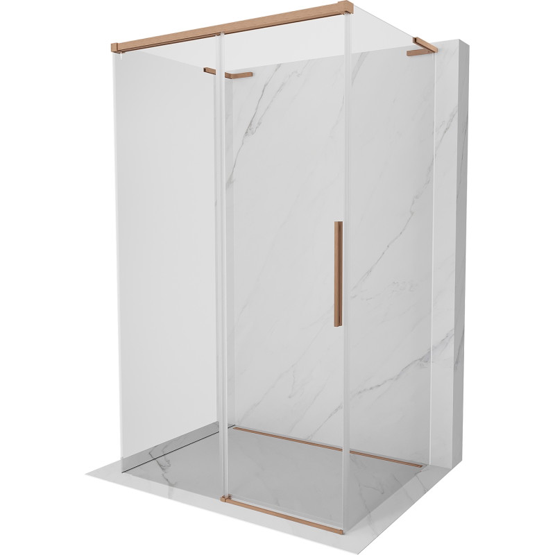 Mexen Rox-3S L 3-seinaline 145 x 80 cm liuguks, läbipaistev, harjatud vask - 8C2L-145-080-65-00-3S
