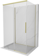 Mexen Rox-3S cabina doccia a 3 pareti scorrevole 105 x 95 cm, trasparente, oro spazzolato - 8C2-105-095-55-00-3S